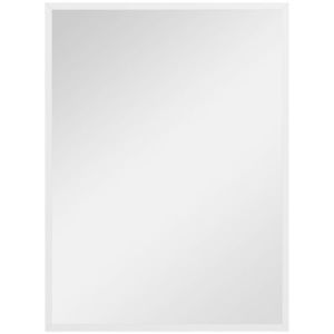 HOMCOM Oglindă de perete rectangulară 60 x 80 cm, ramă din MDF, ideală pentru baie, sufragerie sau dormitor, alb | Aosom Romania imagine