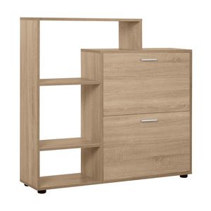 HOMCOM Dulap Pantofi Design Modern 20 Perechi pentru Hol in Lemn 101, 5 x 25, 5 x 98 cm | Aosom Romania imagine