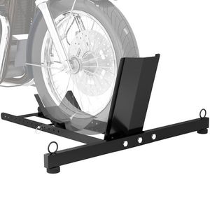 HOMCOM Suport Blocator Roată Moto cu Suport Reglabil, Capacitate de 816, 5 kg, Ø34-84 cm, Negru | Aosom Romania imagine