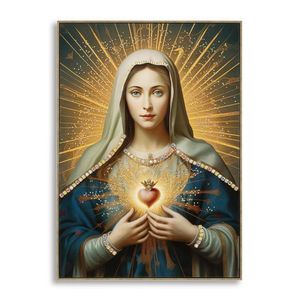 Mauro Ferretti Pictură pe pânză lăcuită Madonna -b- cu ramă cm 72x4x100 | Aosom Romania imagine