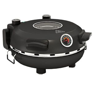 HOMCOM Cuptor Electric pentru Pizza 1200W cu Fereastră Transparentă și Cronometru Negru | Aosom Romania imagine