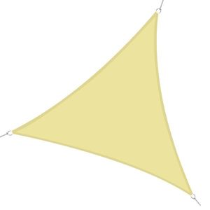 Outsunny Voal de Umbrire Triangular de Mari Dimensiuni 3 x 3 x 3 m, Poliester de Înaltă Densitate, Rezistent la UV, Culoare Nisip | Aosom Romania imagine