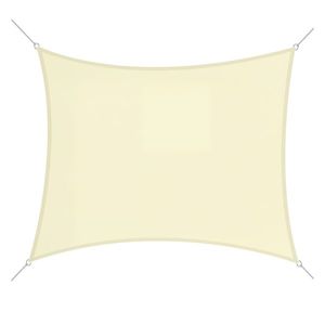 Outsunny Voal de umbra pătrat 3x3m material pentru exterior protecție anti-UV, pentru grădină terasă exterior patio piscină balcon, crem | Aosom Romania imagine