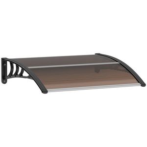 Outsunny copertină pentru ușă 120 x 75 cm acoperiș pentru intrare din policarbonat | Aosom Romania imagine