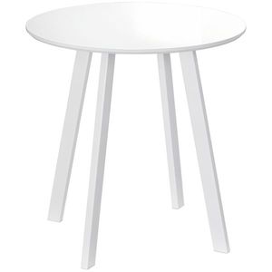 HOMCOM Masă de bucătărie, Masă de bucătărie, pentru 2 persoane, Cu luciu, cu picioare, albă, 72 x 72 x 75cm | Aosom Romania imagine