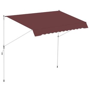 Outsunny Store banne Manual retractabil 3L x 1, 5l m Auvent Telescopique fara Gatire Inclinatie si Inaltime reglabila Instalare Rapida metal alu Poliester Anti-UV bordo | Aosom Romania imagine