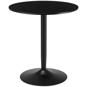 HOMCOM Masă de Bucătărie pentru 2 persoane, suprafață circulară, bază din oțel, negru, 70 x 70 x 75 cm | Aosom Romania imagine
