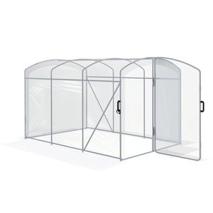 Outsunny Solariu de tunel, acoperit cu folie transparentă, cadru de oțel galvanizat, 3 x 2 x 2m | Aosom Romania imagine