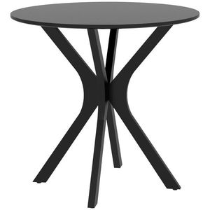 HOMCOM Masa de bucatarie rotunda, Design modern, 78 cm x 78 cm x 75 cm, Negru | Aosom Romania imagine
