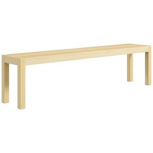 HOMCOM Bancă de ședere, loc pentru 3 persoane, până la 330 kg, pin, 175x33x45 cm | Aosom Romania imagine
