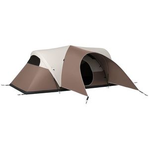 Outsunny Cort de camping pentru familie 5-6 persoane impermeabil, ușor, ventilat cu sac de transport, dim. 550L x 300l x 198H cm | Aosom Romania imagine