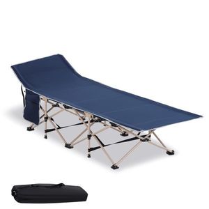 Outsunny Pat portabil, Pat de camping, pliabil, rezistent la intemperii, inclusiv geantă de transport, 190 cm x 68 cm x 52 cm, Albastru | Aosom Romania imagine