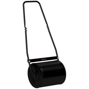 Outsunny Roleu de Gazon Grădină din Oțel cu mâner dim. 47L x 32l x 105H cm lestare Max. 30 L Negru | Aosom Romania imagine