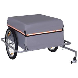Remorcă pentru bicicletă pliabilă HOMCOM, cuplaj inclus, capacitate de încărcare de până la 40 kg | Aosom Romania imagine