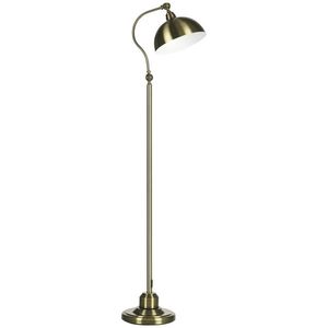 HOMCOM Lampadar de camera cu abajur ajustabil, intrerupator la picior 42 x 25, 5 x 152 cm ton de alama | Aosom Romania imagine