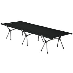 Outsunny Pat Pliant de Camping din Aluminiu cu Geantă pentru Transport înălțime Reglabilă până la 150kg Capacitate Oxford Negru 190 x 65 x 38 cm | Aosom Romania imagine