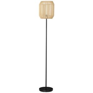 HOMCOM Lampadar de podea pentru living abajur din sfoara de hartie design natural baza E27 Max. 40W - Ø 26 x 164H cm | Aosom Romania imagine