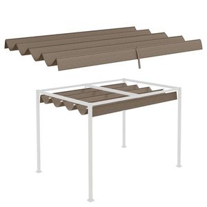 Outsunny Toit de schimb pentru pergola, pânză de înlocuire, protecție solară anti-UV pentru pergola de 3 x 2 m, culoare cafea | Aosom Romania imagine