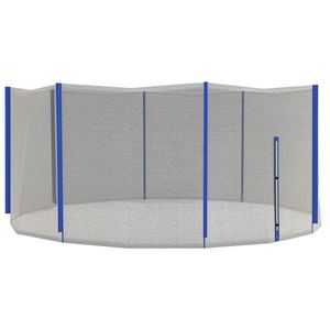 SPORTNOW Filet de înlocuire pentru trambuline Ø 426 cm 8 stâlpi drepti plasă de siguranță pentru trambuline, intrare cu fermoar | Aosom Romania imagine