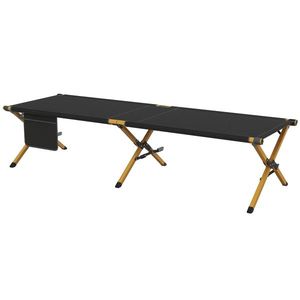 Outsunny Șezlong șezlong pliabil din aluminiu cu buzunar lateral - țesătură Oxford pentru plajă, camping, grădină | Aosom Romania imagine