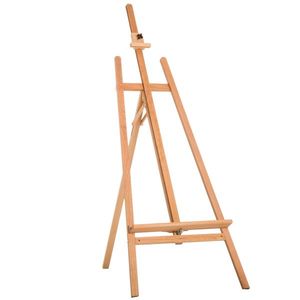 HOMCOM Șevalet de Desen cu Suport pentru Pânză Reglabil din Lemn 65x68x174-230cm | Aosom Romania imagine