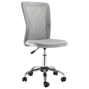 Vinsetto Scaun de Birou Ergonomic Fără Cotiere din Țesătură tip Plasă Gri | Aosom Romania imagine