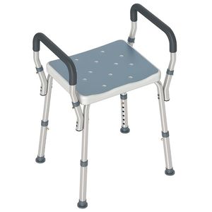 HOMCOM Scaun Reglabil de Duș cu Mânere, Multicolor | Aosom Romania imagine