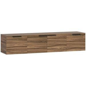 HOMCOM Comodă TV de până la 65" Stil Industrial cu 3 Dulapuri, Maro | Aosom Romania imagine