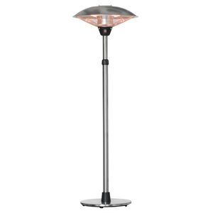 Outsunny Ciupercă de Încălzire Exterioară cu 3 Temperaturi și Înălțime Reglabilă din Oțel și Aluminiu, Φ58.5x160-200 cm, Argintiu | Aosom Romania imagine