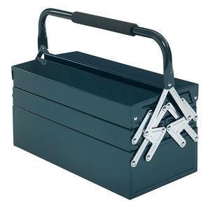 DURHAND Cutie de unelte Caseta de unelte Montaj Cufăr de unelte gol economisire spațiu cu 5 rafturi pliante stabil Oțel (SPCC) Verde închis 45 x 20 x 34, 5 cm | Aosom Romania imagine