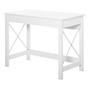 HOMCOM Birou de Studiu Stil Modern Birou Ușor de Asamblat pentru Birou Dormitor Studiu 105x50x76 cm Alb | Aosom Romania imagine