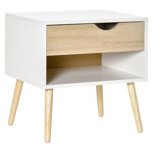 HOMCOM Comodă de noapte cu design scandinav elegant și practică, ideală pentru orice interior | Aosom Romania imagine