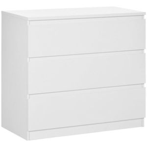 HOMCOM Comodă 3 sertare, Dulap de depozitare elegant pentru dormitor, interior, 80l x 39P x 73H cm | Aosom Romania imagine