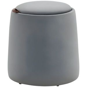 HOMCOM 2-in-1 Hocker în Samtoptik inclusiv Stocare și capac detașabil Ø44 cm x 47, 5 cm Gri | Aosom Romania imagine