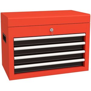 DURHAND Dulap pentru unelte Trolley, inclusiv lacăt, 2 chei, 45 cm x 24, 5 cm x 32, 5 cm, Roșu | Aosom Romania imagine