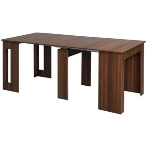 HOMCOM Masă Extensibilă, Masă Mobilă, Design Modern, 180 cm x 85 cm x 75 cm, Maro | Aosom Romania imagine