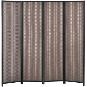 HOMCOM Paravan din lemn divizor de cameră cloison de séparation pliabil 4 panouri 180 x 180 cm maro | Aosom Romania imagine