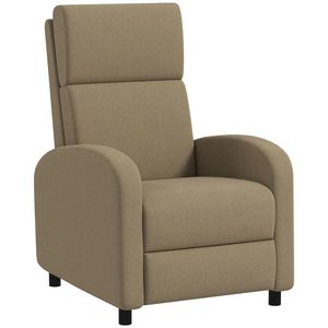 HOMCOM Fotoliu relaxant fotoliu inclinabil lounge fotoliu de relaxare - spătar reglabil până la 160° suport pentru picioare integrat | Aosom Romania imagine