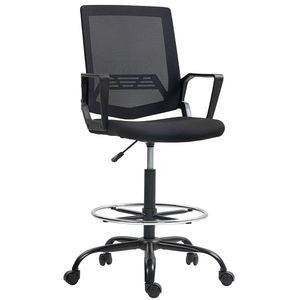 HOMCOM Scaun de birou, chaise bureau ergonomique cu înălțime și suport pentru picioare reglabile, 66, 5 x 70, 5 x 118-139, 5 cm, negru | Aosom Romania imagine