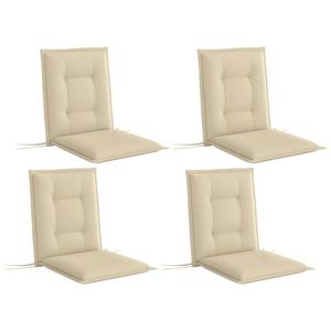 Outsunny Set 4 perne de scaun 108 x 50 x 5 cm cu curele, pernă de șezut pentru interior și exterior, Bej | Aosom Romania imagine