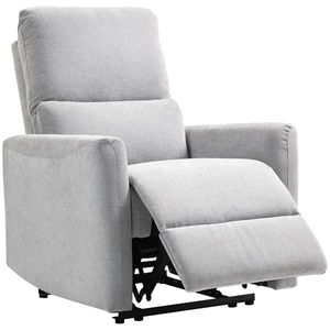 HOMCOM Fotoliu inclinabil fotoliu relax manual spătar și suport de picioare reglabile, șezut căptușit, material din in, gri | Aosom Romania imagine