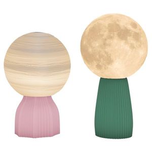Set de lămpi de birou HOMCOM în stil planetar, tricolor, USB, material plastic, Alb | Aosom Romania imagine