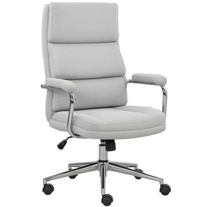 HOMCOM Scaun de birou, scaun de birou ergonomic cu înălțime reglabilă, funcție de meșterire, 62 x 73 x 105-113 cm, gris | Aosom Romania imagine