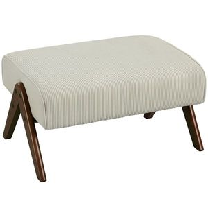 HOMCOM Taburet de Picior cu Scaun Acolchis și Piciori de Lemn pentru Salon Dormitor 69x47x36 cm Bej | Aosom Romania imagine
