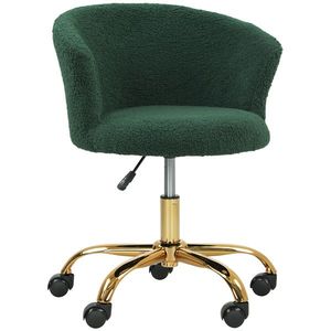 Vinsetto Scaun de birou, scaun de birou ergonomic reglabil în înălțime, scaun pivotant, picior din oțel, verde | Aosom Romania imagine