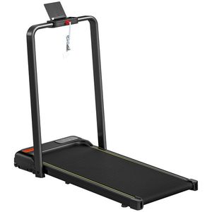 SPORTNOW Bandă de Alergat Pliabilă 2 în 1 cu Inclinație, Bandă de Alergat Electrică 2CP Portabilă cu Display LED, Viteze 1-10 km/h, Roți, Mâner, Telecomandă, Suport pentru Telefon, Negru | Aosom Romania imagine