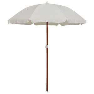vidaXL Umbrelă de soare cu stâlp din oțel, nisipiu, 180 cm imagine