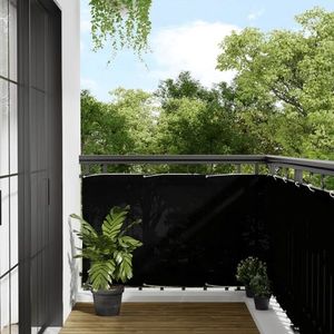 vidaXL Paravan de balcon, negru, 90x1000 cm, 100% poliester oxford imagine