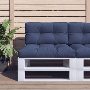 vidaXL Set pernă de paleți, bleumarin, 70x40x12 cm, material textil imagine