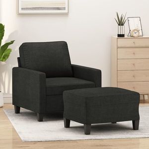 vidaXL Fotoliu, negru, material textil imagine